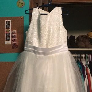 Girls formal white dress
